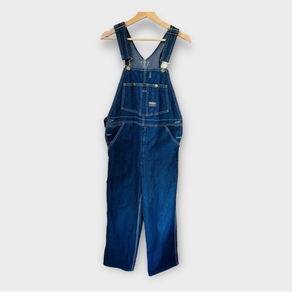 OshKosh B'Gosh Adult Vintage Denim Jean Overalls, size 34 - Picture 1 of 10
